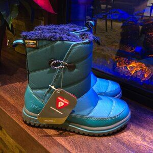 LL Bean Kid's Teal Ultralight Winter Snow Boots Size 2